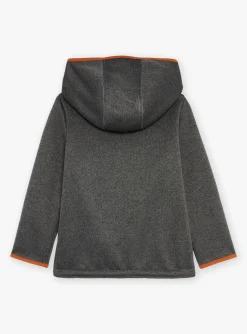 Sergent Major Pull, Gilet & Sweat-Gilet &agrave; capuche gris chin&eacute;