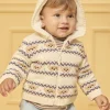 Sergent Major Pull, Gilet & Cardigan-Gilet &agrave; capuche jacquard animaux