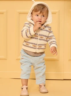Sergent Major Pull, Gilet & Cardigan-Gilet à capuche jacquard animaux