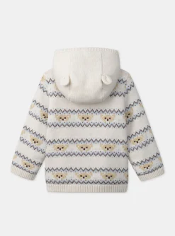Sergent Major Pull, Gilet & Cardigan-Gilet à capuche jacquard animaux