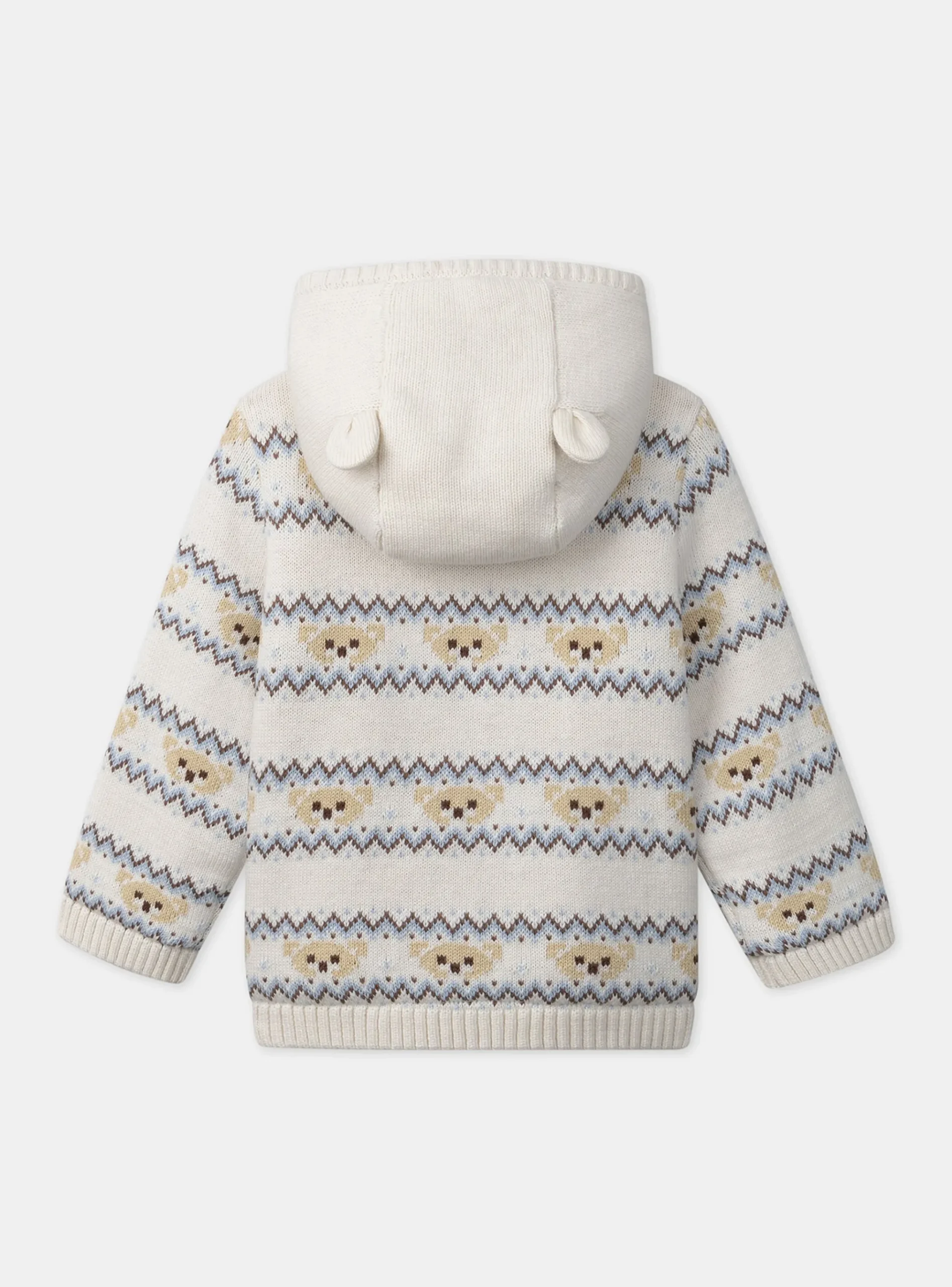 Sergent Major Pull, Gilet & Cardigan-Gilet à capuche jacquard animaux