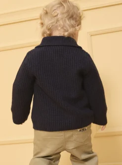 Sergent Major Pull, Gilet & Cardigan-Gilet &agrave; col