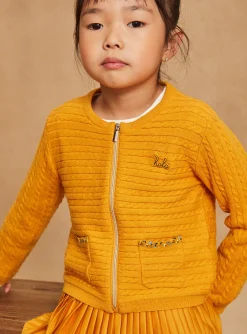 Sergent Major Pull, Gilet & Cardigan-Gilet à manches longues jaune