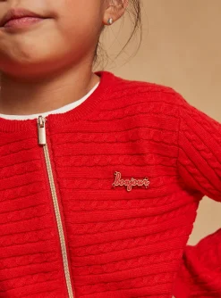 Sergent Major Pull, Gilet & Cardigan-Gilet &agrave; manches longues rouge