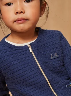 Sergent Major Pull, Gilet & Cardigan-Gilet &agrave; manches longues bleu marine
