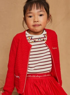 Sergent Major Pull, Gilet & Cardigan-Gilet &agrave; manches longues rouge