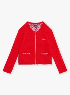 Sergent Major Pull, Gilet & Cardigan-Gilet &agrave; manches longues rouge