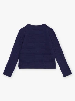Sergent Major Pull, Gilet & Cardigan-Gilet &agrave; manches longues bleu marine