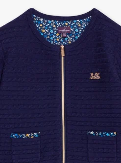 Sergent Major Pull, Gilet & Cardigan-Gilet &agrave; manches longues bleu marine