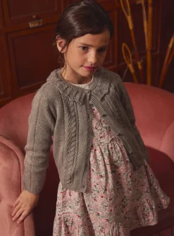 Sergent Major Pull, Gilet & Cardigan-Gilet argenté ajouré