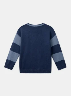 Sergent Major Pull, Gilet & Sweat-Gilet bleu &agrave; manches longues contenant du cachemire