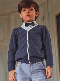 Sergent Major Pull, Gilet & Sweat-Gilet bleu col V