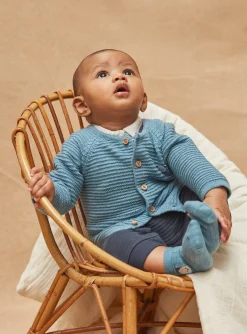 Sergent Major Veste & Cardigan-Gilet bleu en tricot
