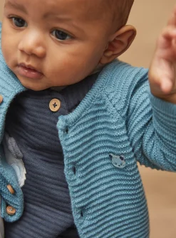 Sergent Major Veste & Cardigan-Gilet bleu en tricot