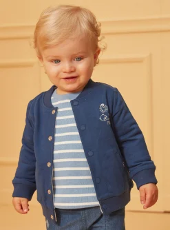 Sergent Major Pull, Gilet & Cardigan-Gilet bleu et écru réversible