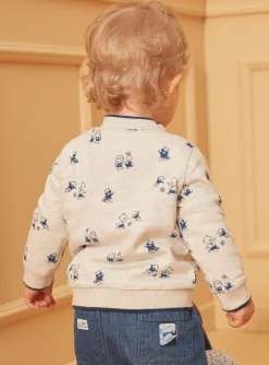 Sergent Major Pull, Gilet & Cardigan-Gilet bleu et &eacute;cru r&eacute;versible