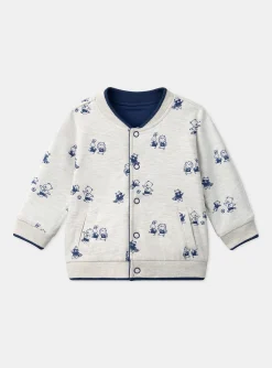 Sergent Major Pull, Gilet & Cardigan-Gilet bleu et &eacute;cru r&eacute;versible
