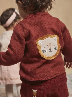 Sergent Major Pull, Gilet & Cardigan-Gilet bordeaux &agrave; manches longues
