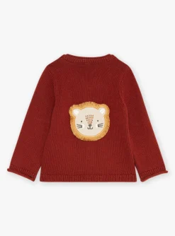 Sergent Major Pull, Gilet & Cardigan-Gilet bordeaux &agrave; manches longues