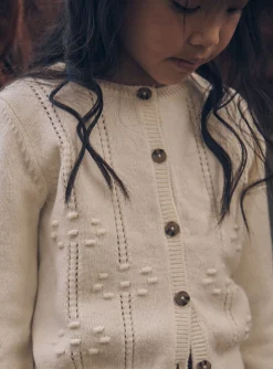 Sergent Major Pull, Gilet & Cardigan-Gilet &eacute;cru &agrave; manches longues
