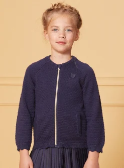 Sergent Major Pull, Gilet & Cardigan-Gilet en maille bleu