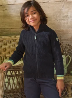 Sergent Major Pull, Gilet & Sweat-Gilet en maille bleu marine