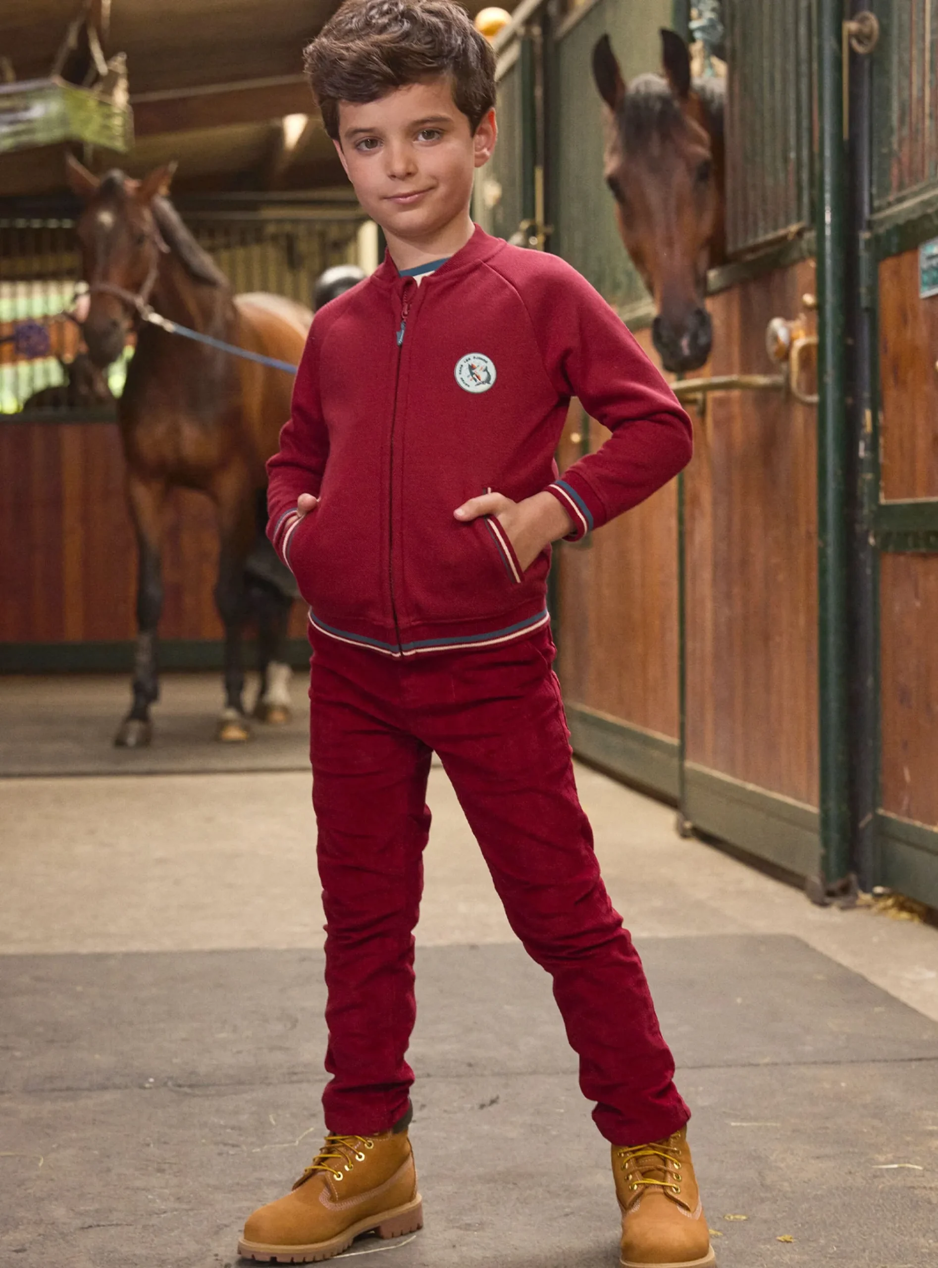 Sergent Major Pull, Gilet & Sweat-Gilet en maille piquée rouge