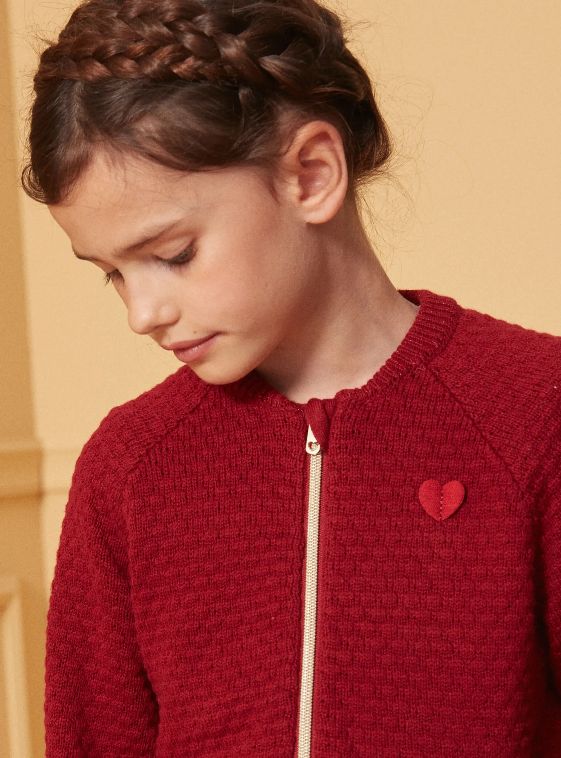 Sergent Major Pull, Gilet & Cardigan-Gilet en maille rouge