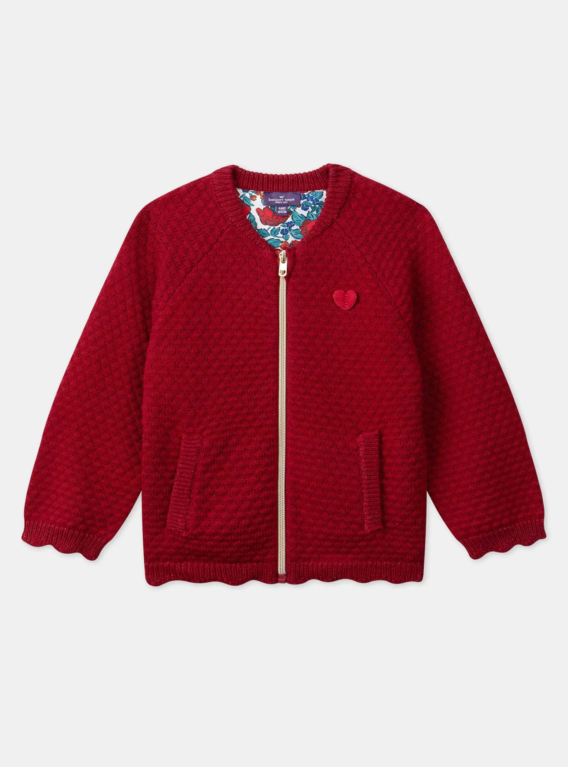 Sergent Major Pull, Gilet & Cardigan-Gilet en maille rouge