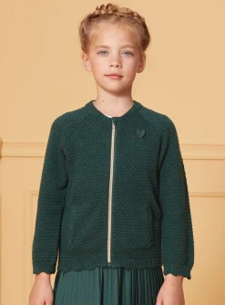 Sergent Major Pull, Gilet & Cardigan-Gilet en maille vert
