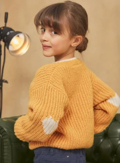 Sergent Major Pull, Gilet & Cardigan-Gilet ocre