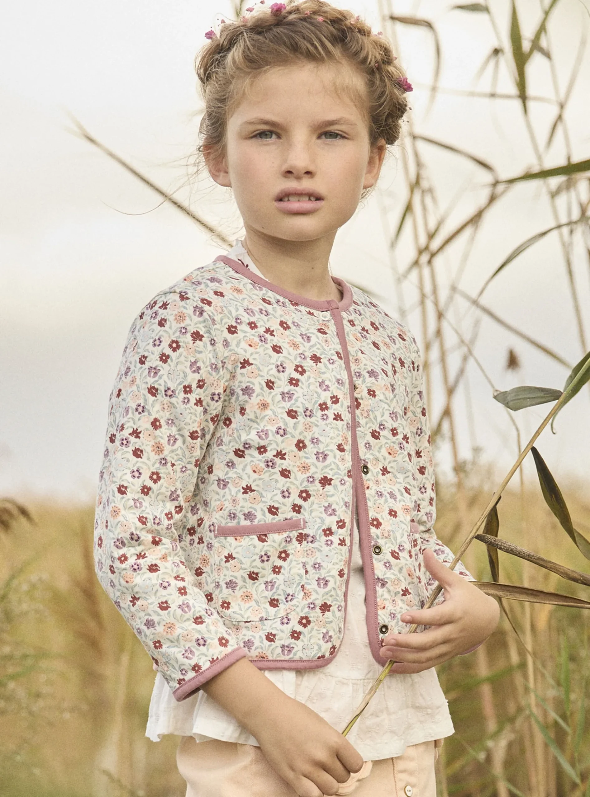 Sergent Major Pull, Gilet & Cardigan-Gilet reversible fleur