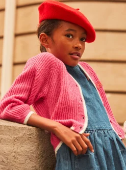 Sergent Major Pull, Gilet & Cardigan-Gilet rose p&eacute;tunia en tricot