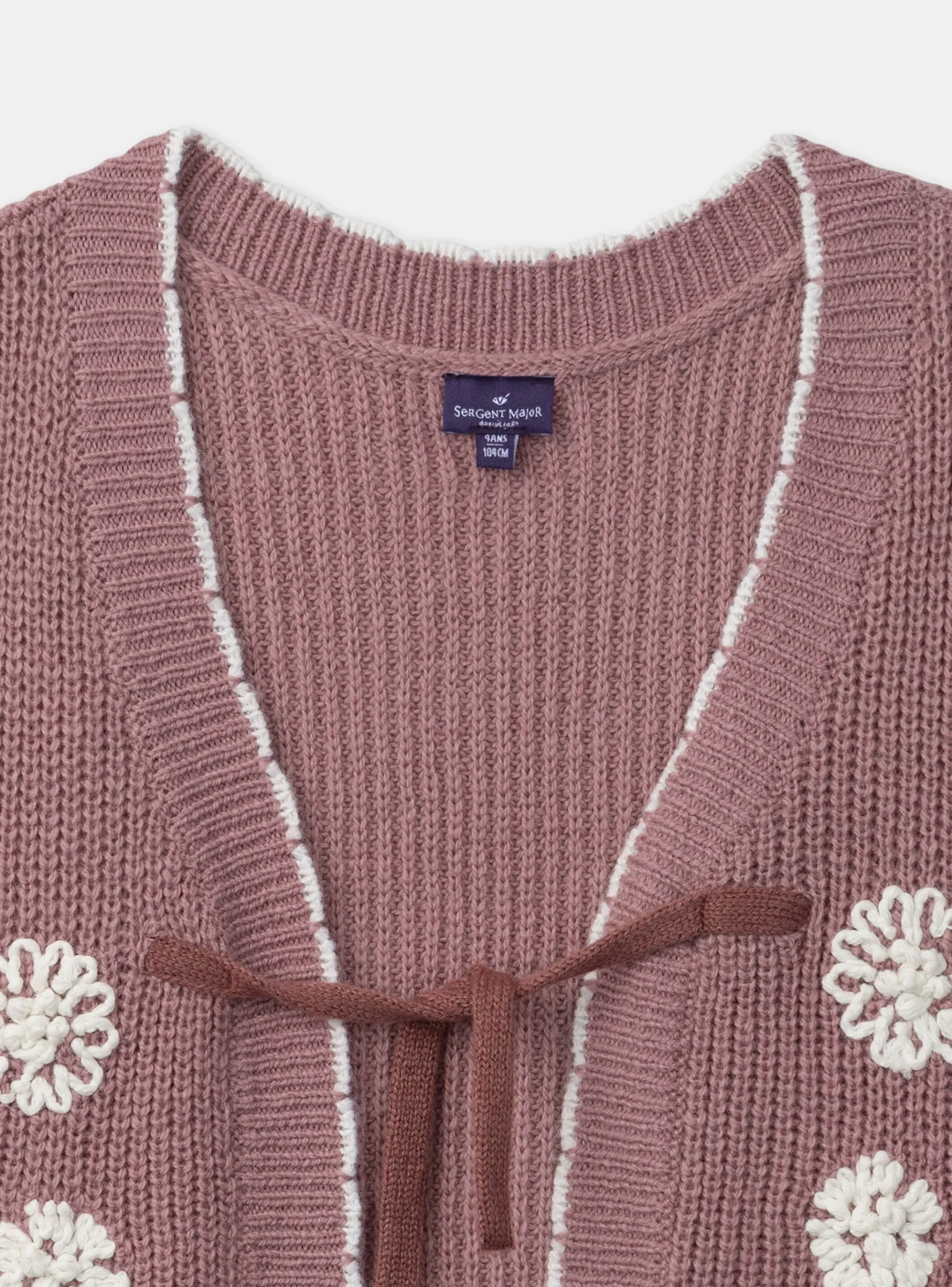 Sergent Major Pull, Gilet & Cardigan-Gilet sans manches à fleurs