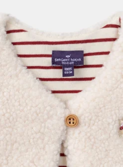 Sergent Major Pull, Gilet & Cardigan-Gilet sans manches en fourrure synth&eacute;tique