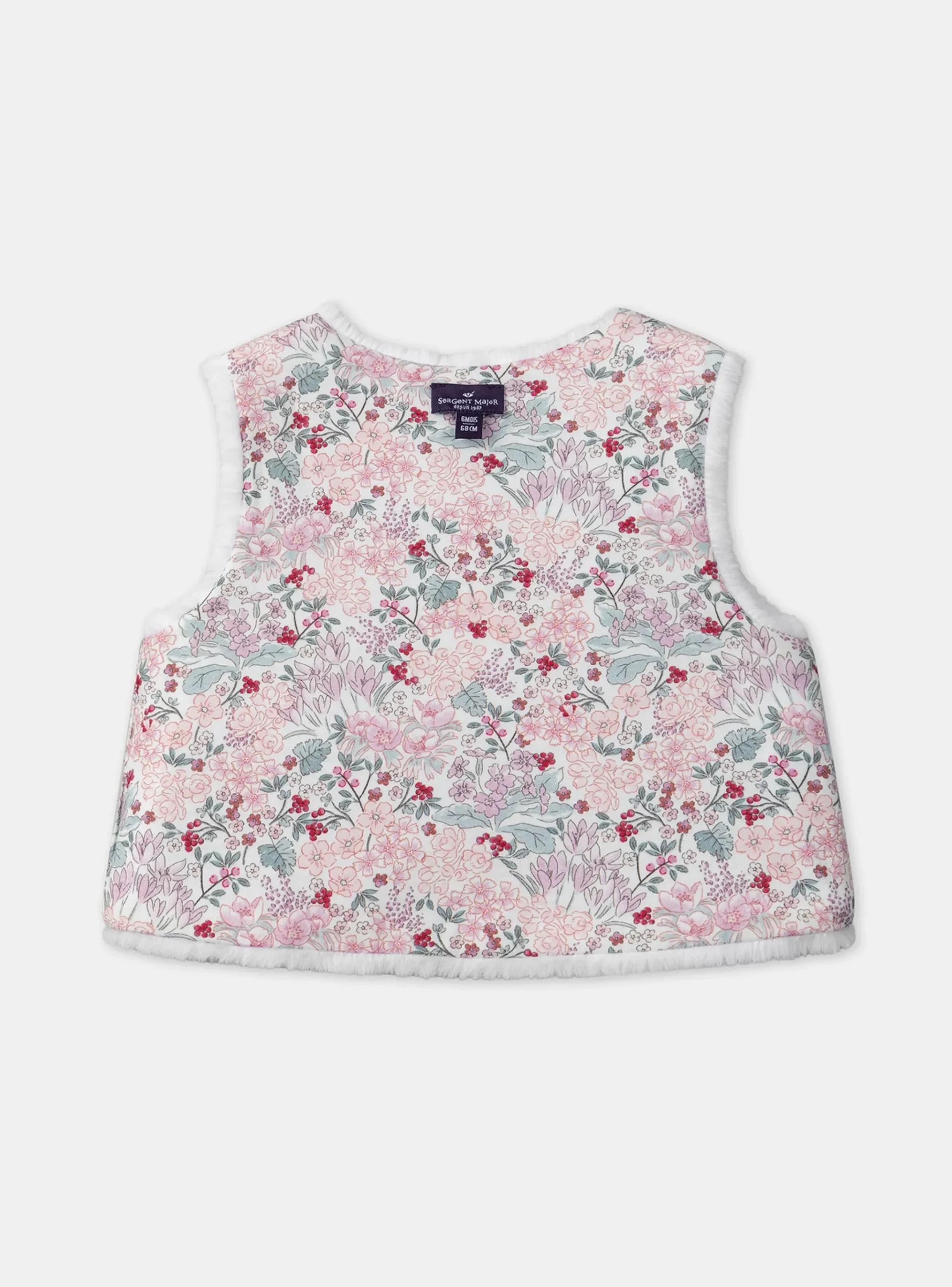 Sergent Major Pull, Gilet & Cardigan-GIlet sans manches en fourrure synthétique