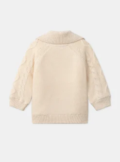 Sergent Major Pull, Gilet & Cardigan-Gilet torsadé doublé fourrure