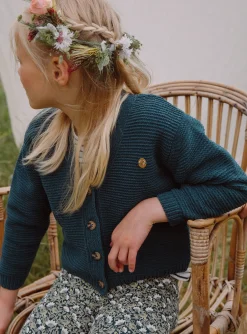 Sergent Major Pull, Gilet & Cardigan-Gilet vert &eacute;meraude en maille chenille