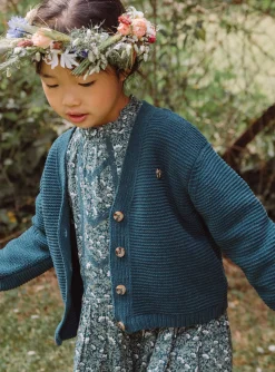 Sergent Major Pull, Gilet & Cardigan-Gilet vert &eacute;meraude en maille chenille