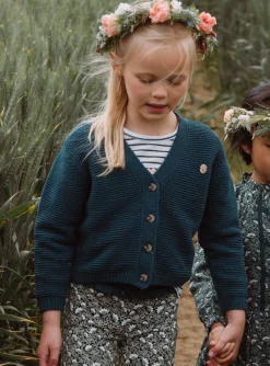 Sergent Major Pull, Gilet & Cardigan-Gilet vert &eacute;meraude en maille chenille