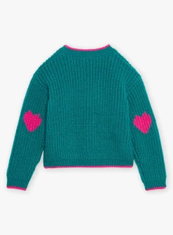Sergent Major Pull, Gilet & Cardigan-Gilet vert en c&ocirc;tes