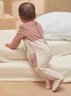 Sergent Major Pyjama & Grenouillère-Grenouill&egrave;re Beige Chin&eacute;