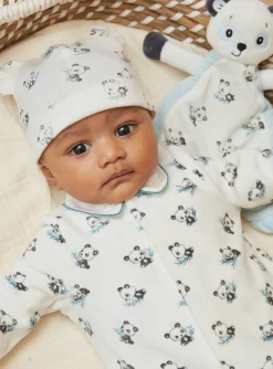 Sergent Major Pyjama & Grenouillère-Grenouill&egrave;re &eacute;crue en velours en coton biologique et polyester recycl&eacute;