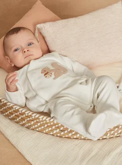 Sergent Major Pyjama & Grenouillère-Grenouill&egrave;re &eacute;crue en velours c&ocirc;tel&eacute; en coton biologique et polyester recycl&eacute;