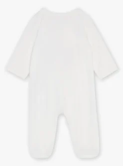 Sergent Major Pyjama & Grenouillère-Grenouill&egrave;re &eacute;crue en velours c&ocirc;tel&eacute; en coton biologique et polyester recycl&eacute;