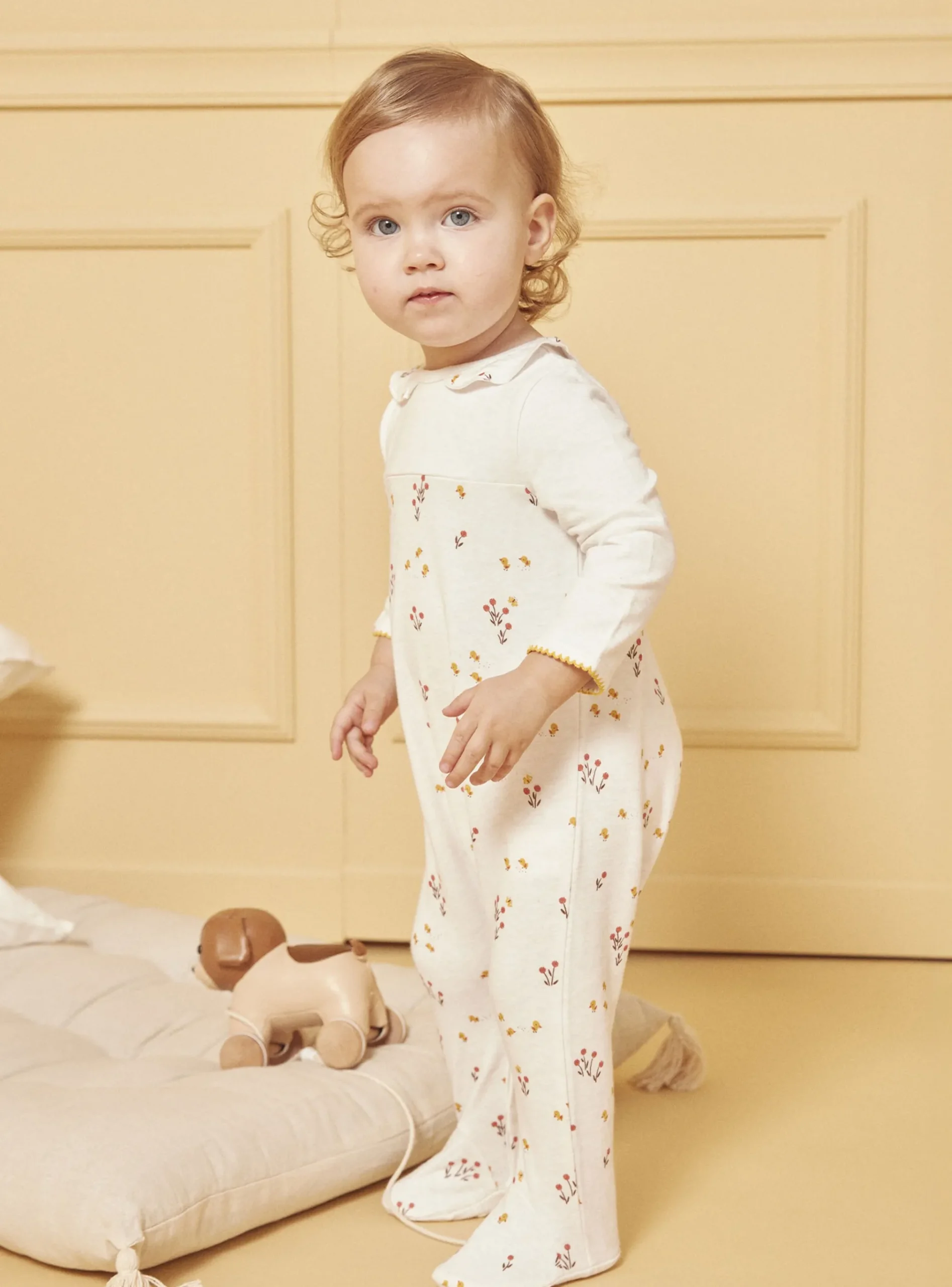 Sergent Major Pyjama & Grenouillère-Grenouillère Ecru chiné