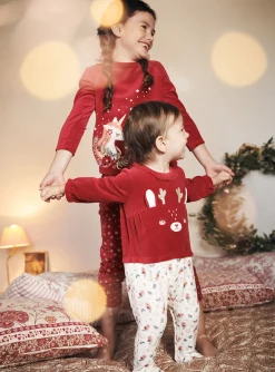 Sergent Major Pyjama & Grenouillère-Grenouill&egrave;re rouge et blanche en velours