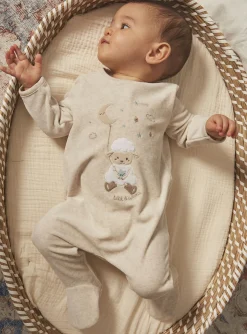 Sergent Major Pyjama & Grenouillère-Grenouillière beige en velours