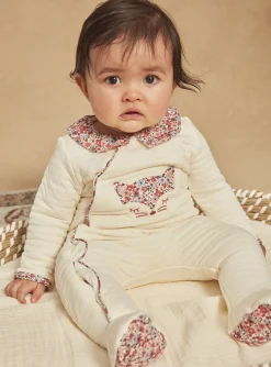 Sergent Major Pyjama & Grenouillère-Grenouillière écrue à motif fleuri