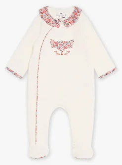 Sergent Major Pyjama & Grenouillère-Grenouilli&egrave;re &eacute;crue &agrave; motif fleuri